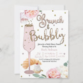 Brunch & Bubbly Champagne Croissant Vrijgezellenfe Kaart (Voorkant)