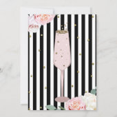 Brunch & Bubbly Champagne Croissant Vrijgezellenfe Kaart (Achterkant)