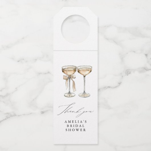 Brunch & Bubbly Champagne Vrijgezellenfeest Dank u Flessenhanger (Voorkant)