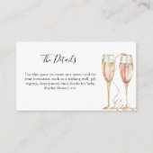 Brunch & Bubbly Champagne Vrijgezellenfeest Informatiekaartje (Voorkant)