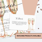 Brunch & Bubbly Champagne Vrijgezellenfeest Informatiekaartje