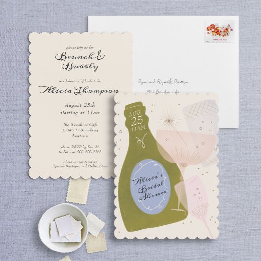 Brunch & Bubbly Champagne Vrijgezellenfeest Kaart