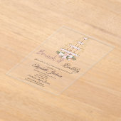 Brunch & Bubbly Champagneglas Bruidsdouche Acryl Uitnodigingen (Laagn)