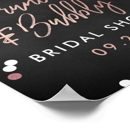 Brunch & Bubbly Confetti Vrijgezellenfeest Welkom Poster (Hoek)