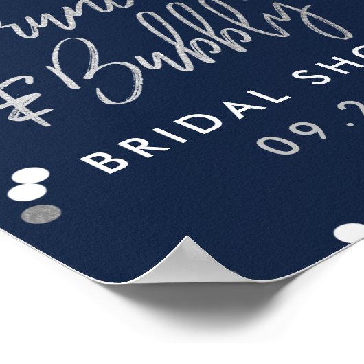 Brunch & Bubbly Confetti Vrijgezellenfeest Welkom Poster (Hoek)