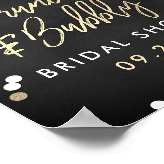 Brunch & Bubbly Confetti Vrijgezellenfeest Welkom Poster (Hoek)