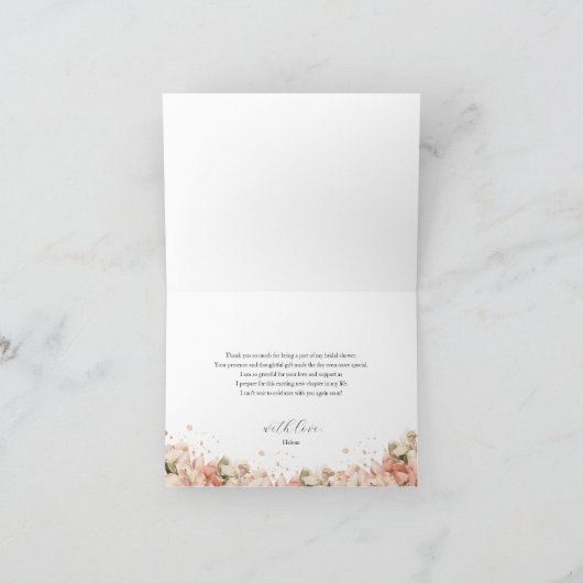 Brunch & Bubbly Dank u kaart | Aquarel Bloemen (Binnen)