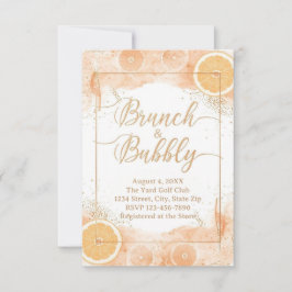 Brunch & Bubbly Details Card – Peach Watercolor Bedankkaart