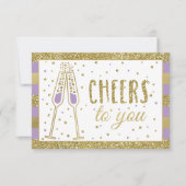Brunch & Bubbly Douche Bedankt Card Faux Glitter (Voorkant)