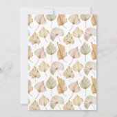 Brunch Bubbly Dried Leaves Vrijgezellenfeest Kaart (Achterkant)