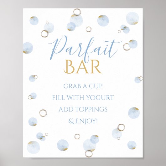 Brunch Bubbly en Baby shower Parfait Bar Poster (Voorkant)