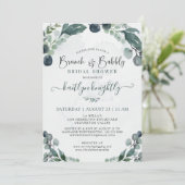 Brunch & Bubbly Eucalyptus Vrijgezellenfeest Uitno Kaart (Staand voorkant)