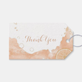 Brunch & Bubbly Favor Tags – Peach Watercolor Cadeaulabel
