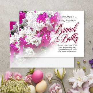 Brunch & Bubbly Floral bruiloft uitnodiging