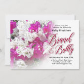 Brunch & Bubbly Floral bruiloft uitnodiging (Voorkant)