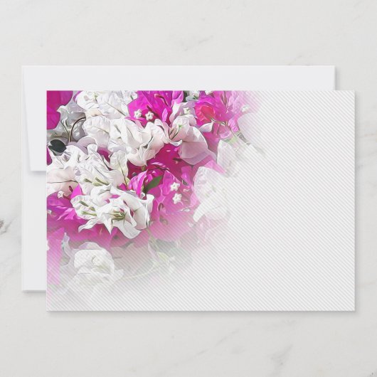 Brunch & Bubbly Floral bruiloft uitnodiging (Achterkant)