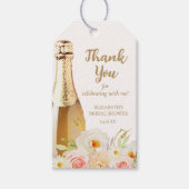 Brunch & Bubbly Floral Vrijgezellenfeest Favoriet Cadeaulabel (Voorkant)