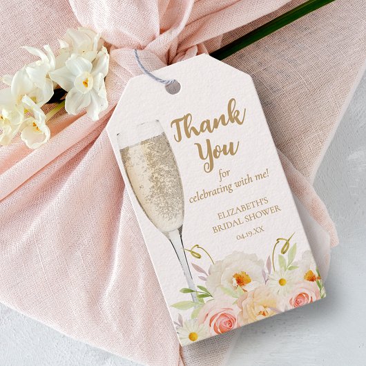 Brunch & Bubbly Floral Vrijgezellenfeest Favoriet Cadeaulabel