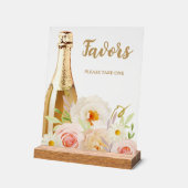 Brunch & Bubbly Floral Vrijgezellenfeest Favors Acryl Bord (Hoek)