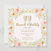 Brunch & Bubbly Garden Floral Vrijgezellenfeest Kaart (Voorkant)