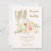 Brunch & Bubbly Garden Floral Vrijgezellenfeest Kaart (Voorkant)