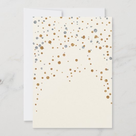 Brunch & Bubbly Glitter Bruids Douche Uitnodiging (Achterkant)