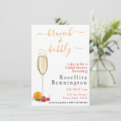 Brunch Bubbly Heerlijk Budget Vrijgezellenfeest Kaart (Staand voorkant)