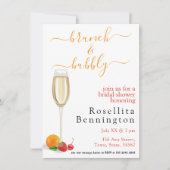 Brunch Bubbly Heerlijk Budget Vrijgezellenfeest Kaart (Voorkant)