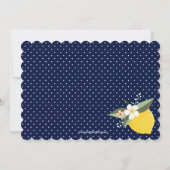 Brunch & Bubbly Lemon Gold Navy Blauw Vrijgezellen Kaart (Achterkant)