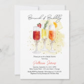 Brunch & Bubbly Mimosa Bruidsfeest Kaart (Voorkant)
