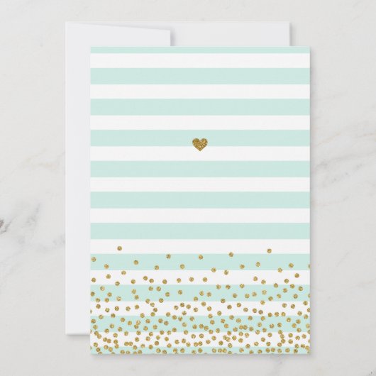 Brunch Bubbly Mint Groen Goud Vrijgezellenfeest St Kaart (Achterkant)