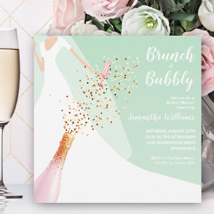 Brunch Bubbly Mint Vrijgezellenfeest Kaart