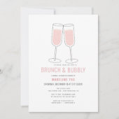 Brunch & Bubbly Modern Champagne Vrijgezellenfeest Kaart