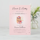 Brunch & Bubbly Pannenkoeken Champagne Vrijgezelle Kaart (Staand voorkant)