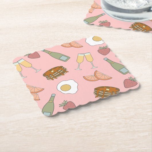 Brunch & Bubbly Papier Onderzetters (Gebogen)