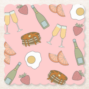 Brunch & Bubbly Papieren Onderzetters