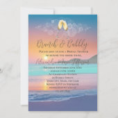 Brunch Bubbly Pastel Sunset Beach Vrijgezellenfees Kaart (Voorkant)