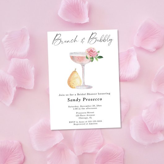 Brunch & Bubbly - Prosecco Bruiloftsborrel Kaart