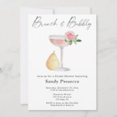 Brunch & Bubbly - Prosecco Bruiloftsborrel Kaart (Voorkant)
