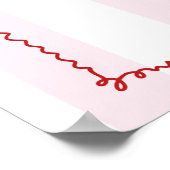 Brunch & Bubbly Red en Pink Wavy Welkom Teken Poster (Hoek)