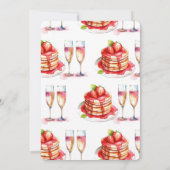 Brunch & Bubbly Roze Blush Bruidsfeest Uitnodiging (Achterkant)