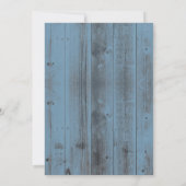 Brunch & Bubbly Rustieke Stofblauwe Bruiloftsdans Kaart (Achterkant)