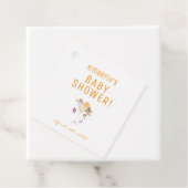 Brunch Bubbly Spring Floral Champagne Baby shower Bedankjes Labels (In situ)