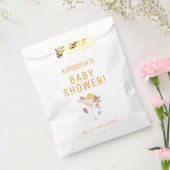 Brunch Bubbly Spring Floral Champagne Baby shower Bedankzakje (Gezegeld)