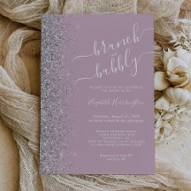 Brunch & Bubbly Stof Lilac Zilveren Bruiloftsborre