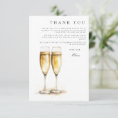 Brunch & Bubbly Vrijgezellenfeest bedankpas Informatiekaartje (Staand voorkant)