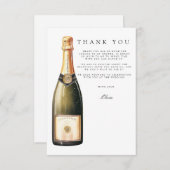 Brunch & Bubbly Vrijgezellenfeest bedankpas Informatiekaartje (Voorkant / Achterkant)