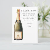 Brunch & Bubbly Vrijgezellenfeest bedankpas Informatiekaartje (Staand voorkant)