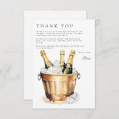 Brunch & Bubbly Vrijgezellenfeest bedankpas Informatiekaartje (Voorkant / Achterkant)