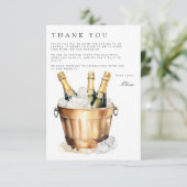 Brunch & Bubbly Vrijgezellenfeest bedankpas Informatiekaartje (Staand voorkant)